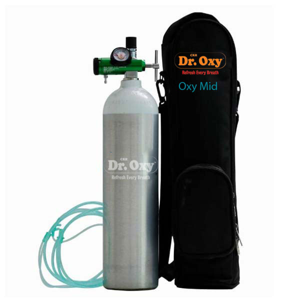 OxyKit Portable Oxygen Cylinder with Filling Adapter (474 Liters)